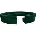 Green Velvet Tufted Modular 15 Piece Sectional Sofa E12722