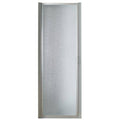 Framed Pivot Shower Door in Chrome with Rain Glass F73970