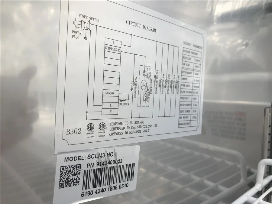 3-door Refrigerated Cold Table Buffet Display Z407570