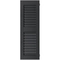 Black Pine Louvered Shutters Pair M858128