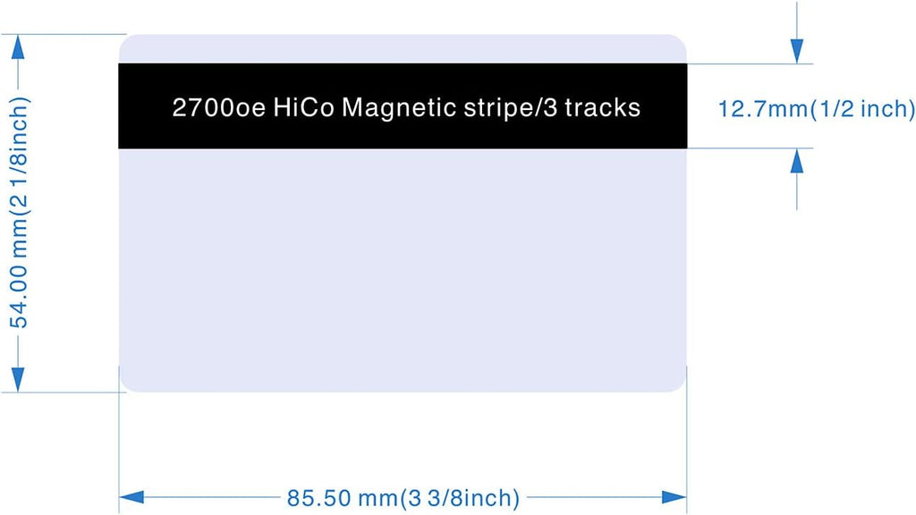 100 Pack White PVC Cards with HiCo Magnetic Stripe M45547