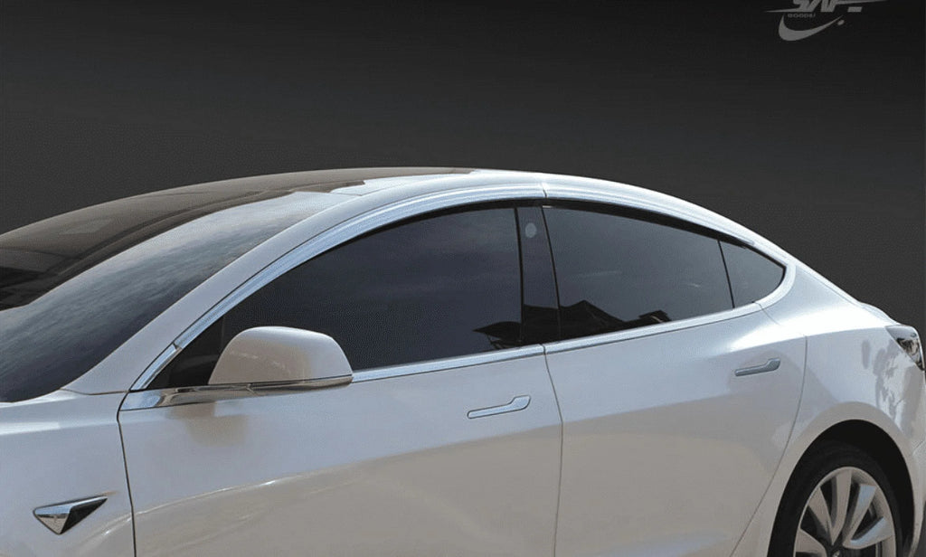 Chrome Side Window Visors Rain Guards Deflectors C168978