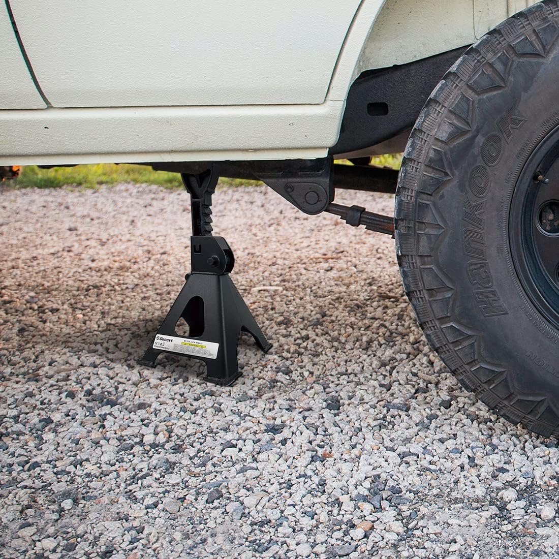 6 Ton Capacity Steel Jack Stands, 1 Pair, Black S17458