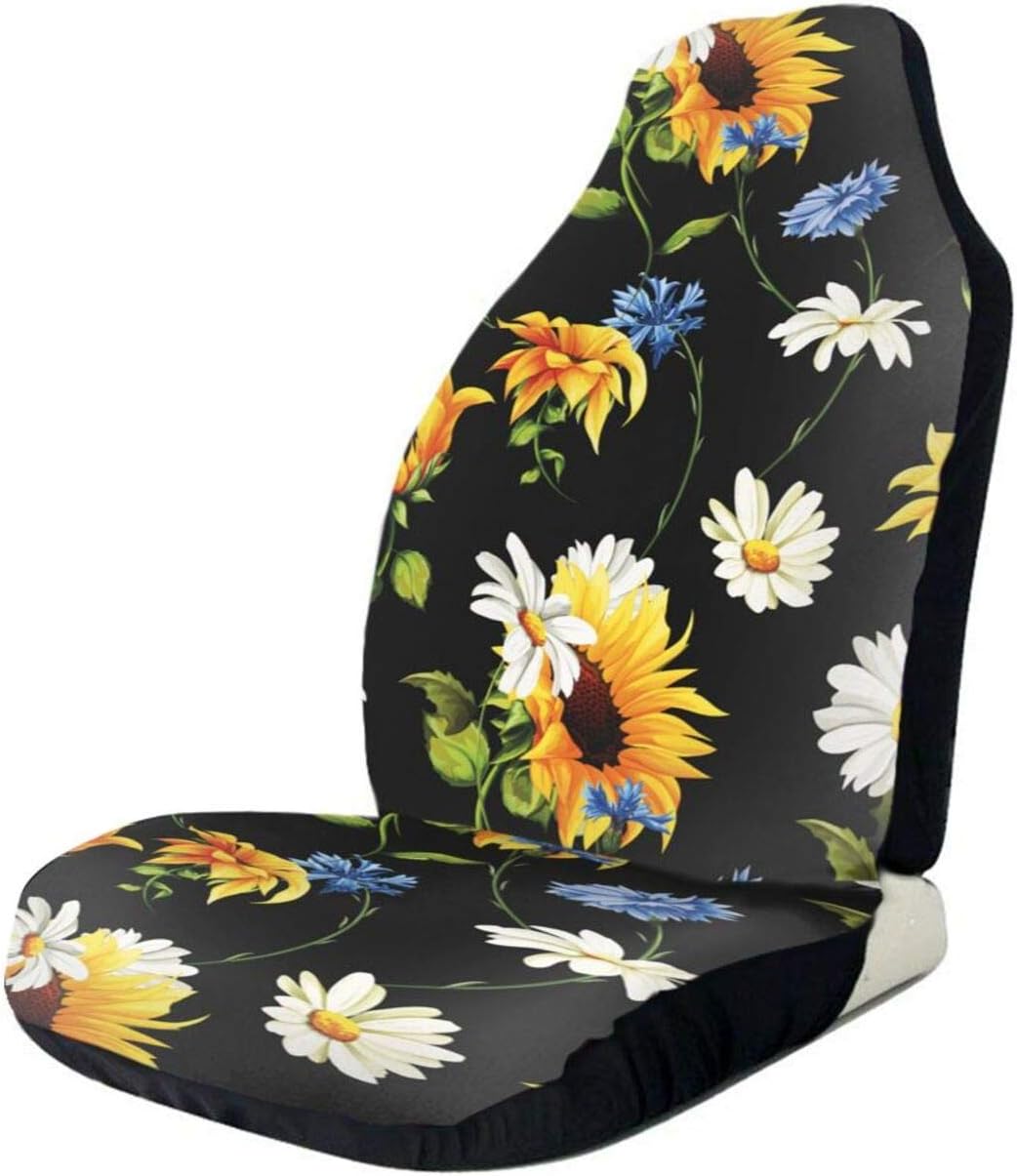 Purple Hearts Printed Bucket Front Auto Seat Covers P25425