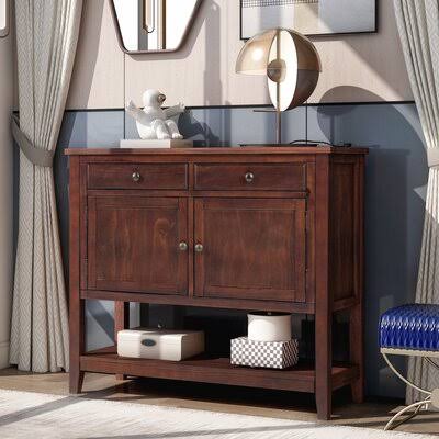 Modern Console Table with 2 Drawers, 2 Cabinets and 1 Shelf N812