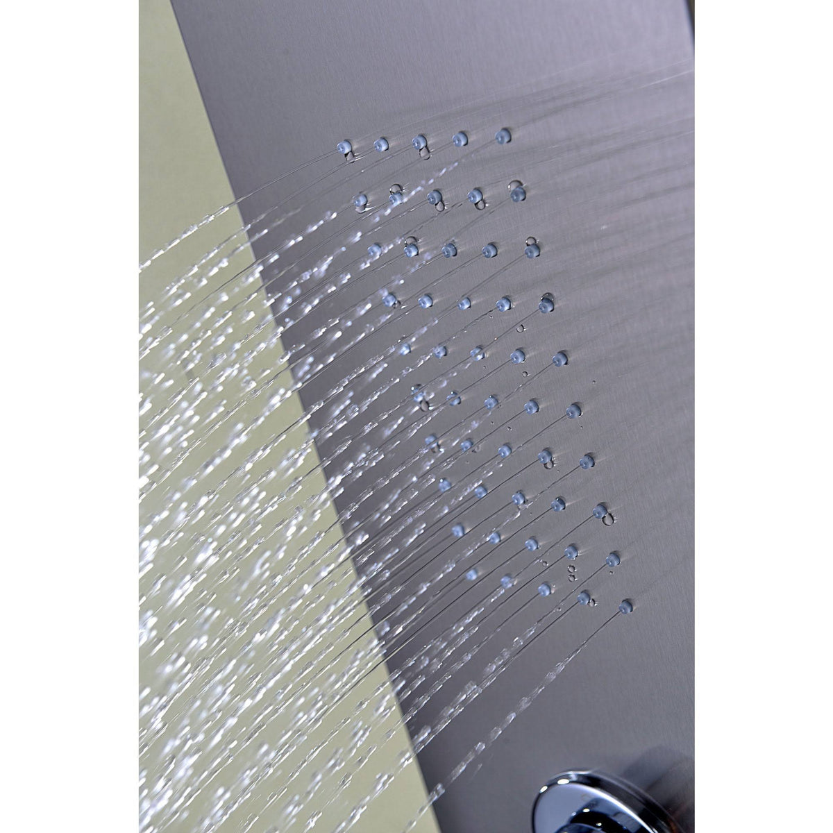 Brushed Stainless Steel 2-Jetted Shower Panel with Heavy Rain Shower and Spray Wand J71095