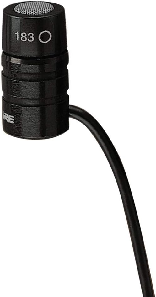 Black Cardioid Condenser Lavalier Microphone with TA4F Connector X1535