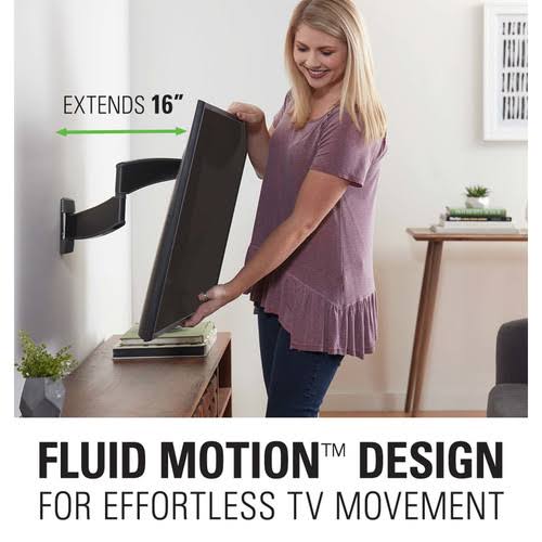 Small Full-Motion TV Mount for 19 inch-40 inch, Black Q5777