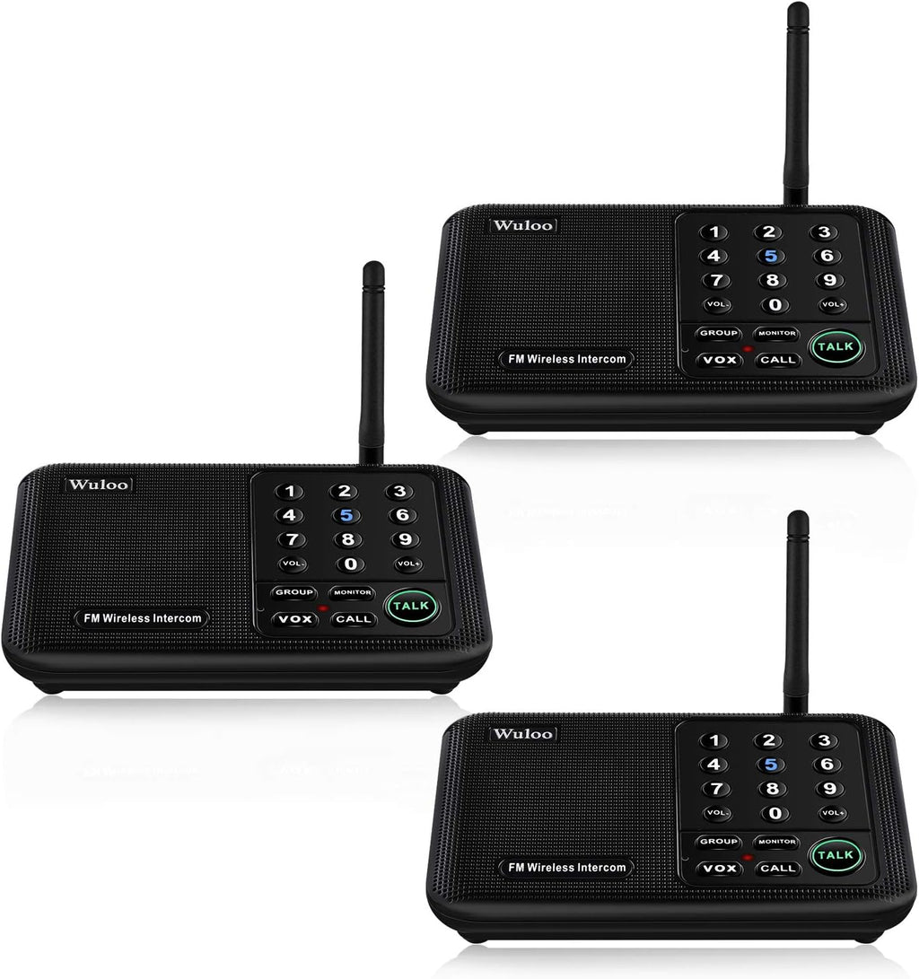 White 3 Pack Wireless Intercom System N858806