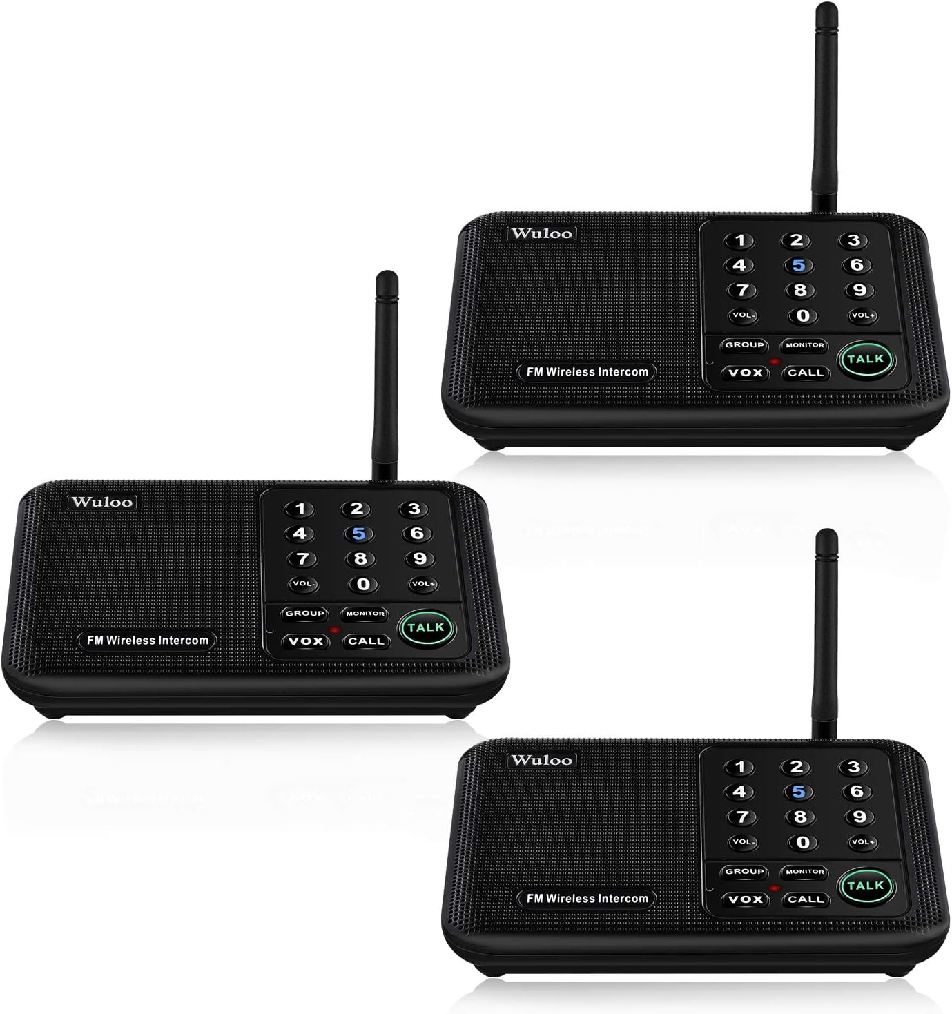 White 3 Pack Wireless Intercom System N858806