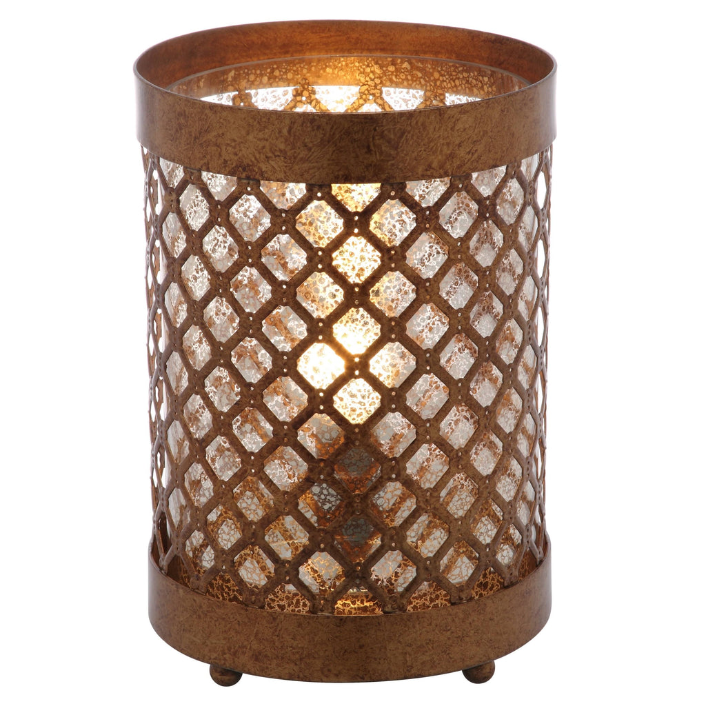 Gold Hurricane Lamp Set of 2 F61447