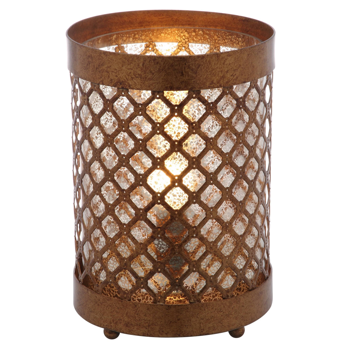 Gold Hurricane Lamp Set of 2 F61447
