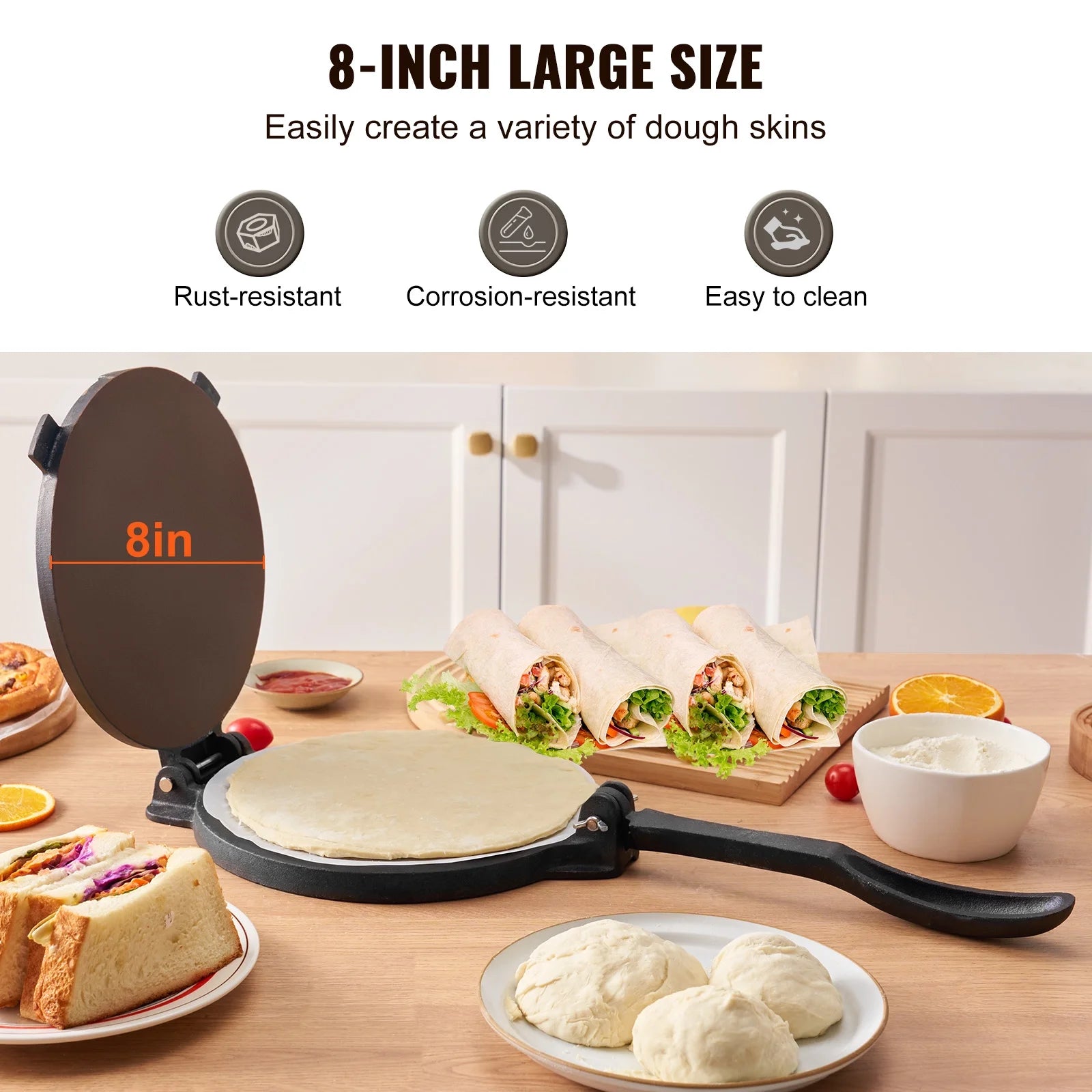 8 Inch Cast Iron Tortilla Press L29937