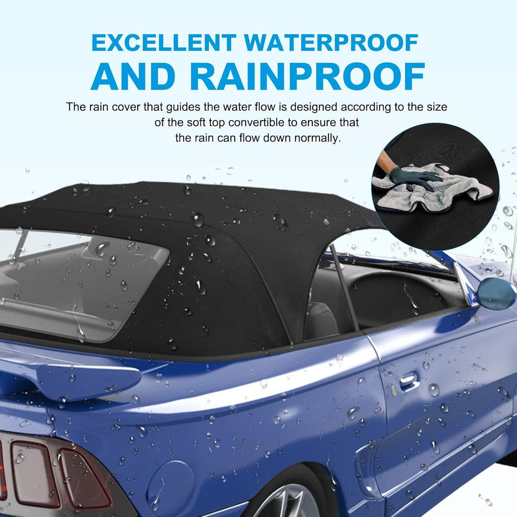 Black Convertible Soft Top with Plastic Window N5987