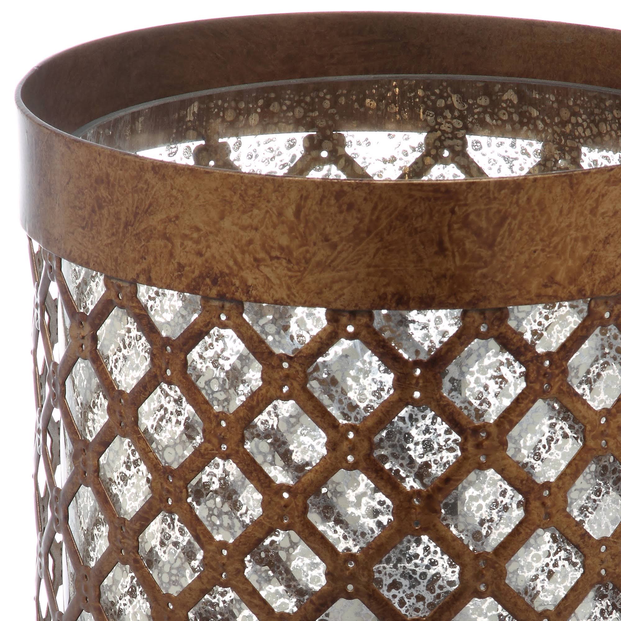 Gold Hurricane Lamp Set of 2 F61447