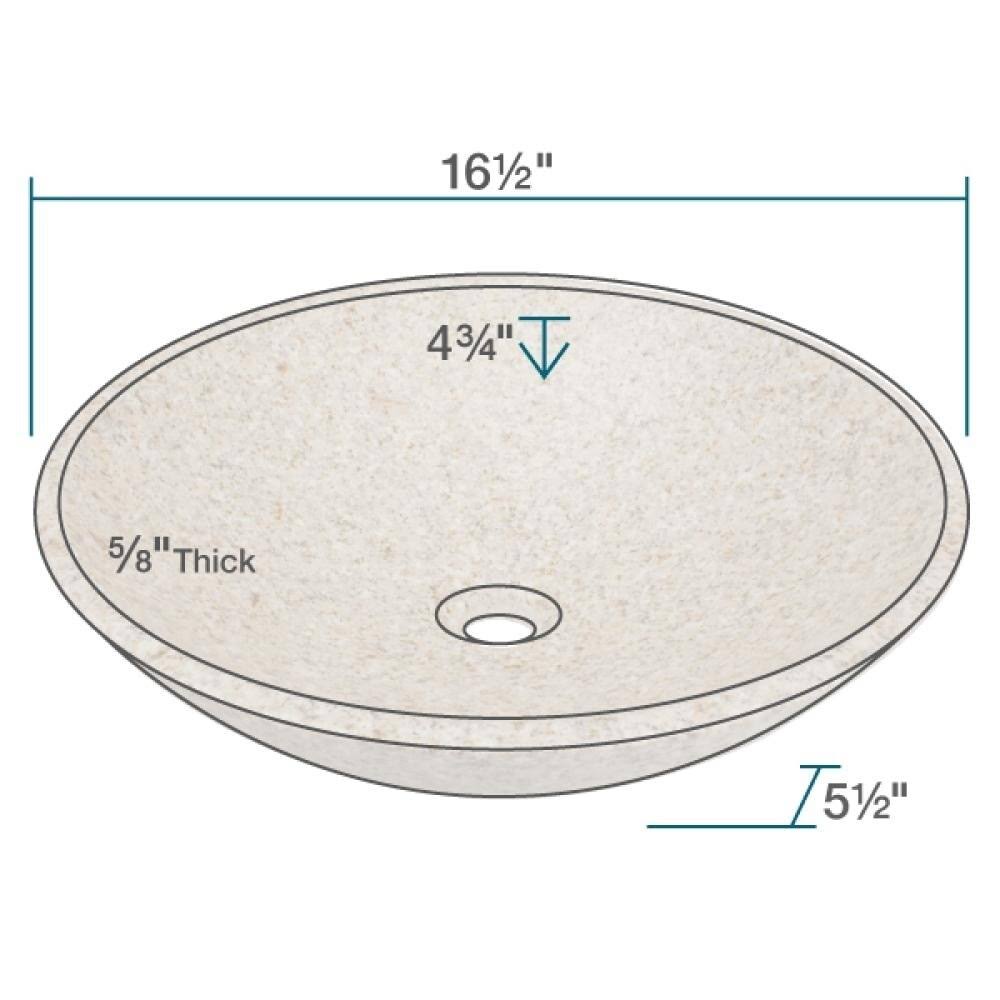 Granite Vessel Sink Ensemble with Chrome Finish Faucet, Pop-Up Drain, and Sink Ring I86314