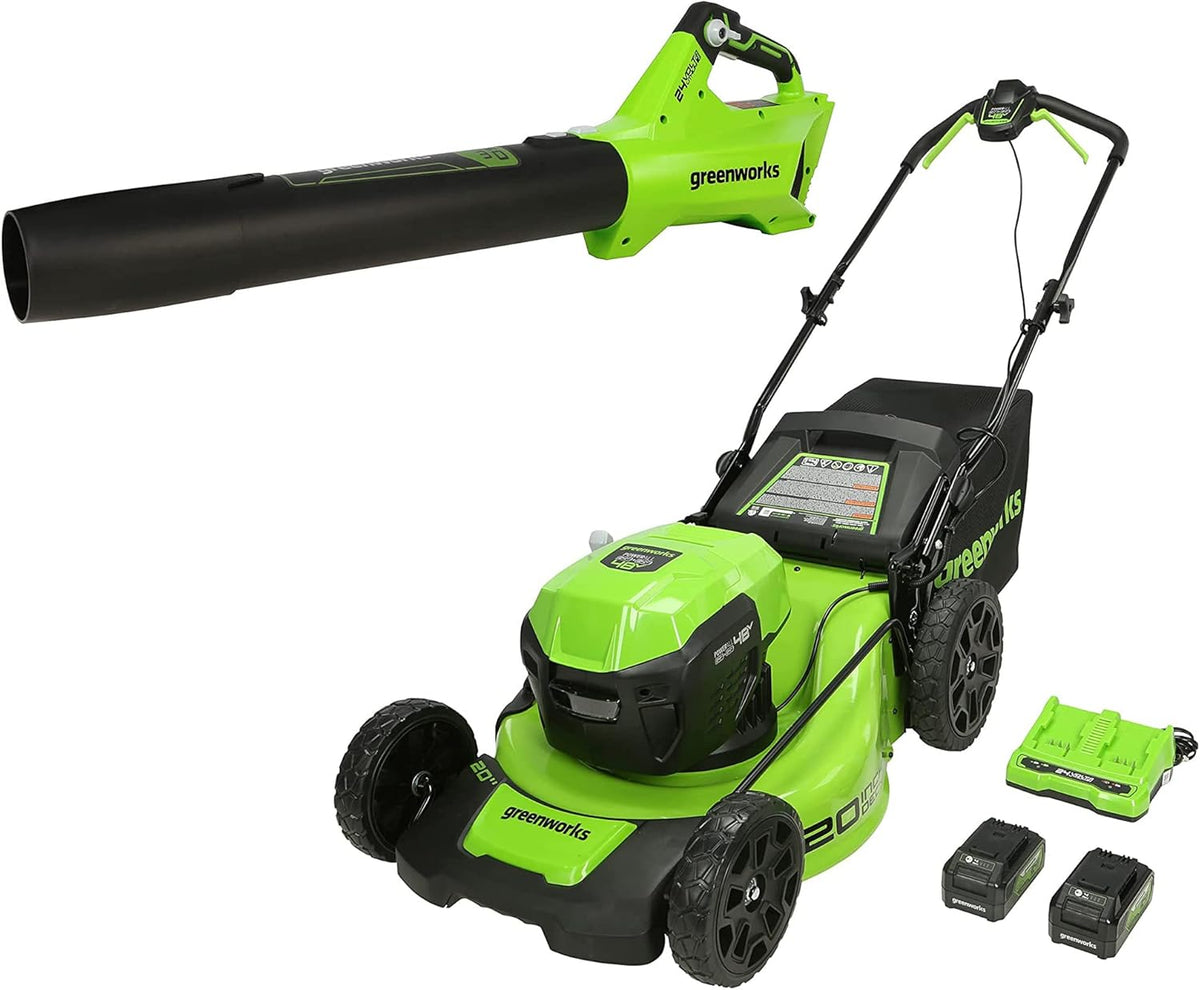20" Brushless Cordless Push Lawn Mower with 4.0Ah Batteries and Charger G146
