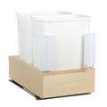 White Undermount Soft-Close Double Trash Can J8033