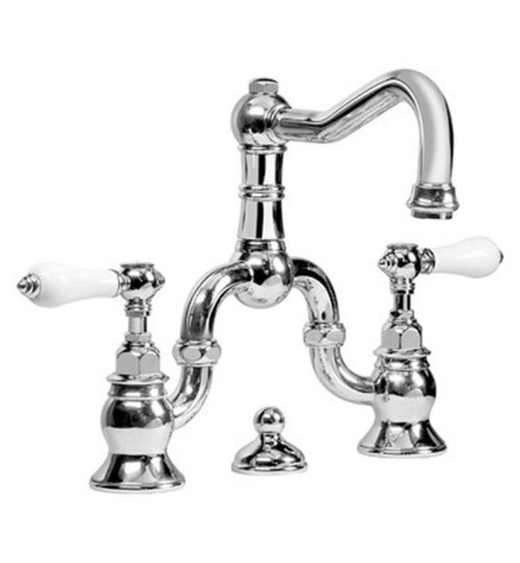Polished Chrome Widespread Bridge Lavatory Faucet M12629