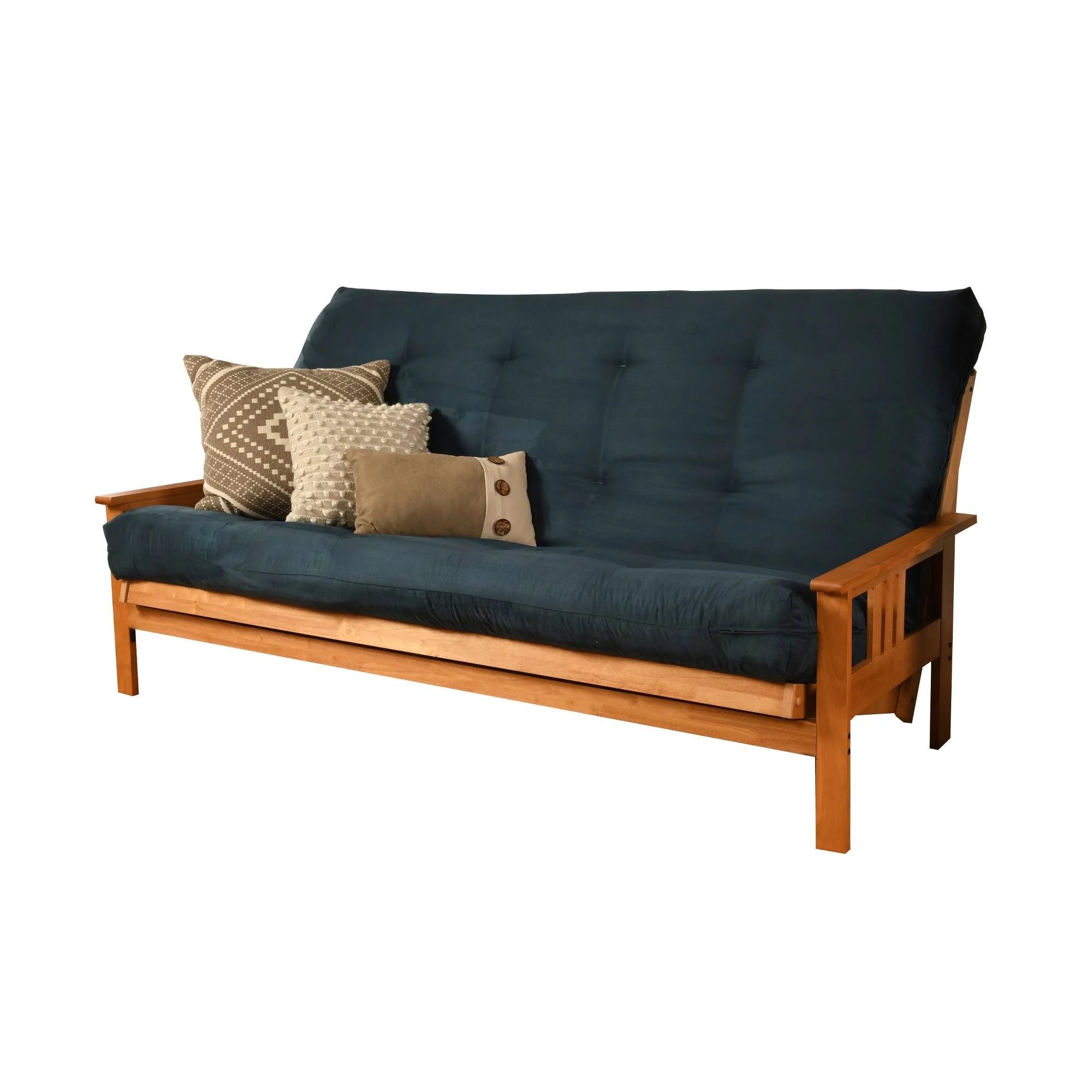 Navy Suede Queen Mattress Futon P746663