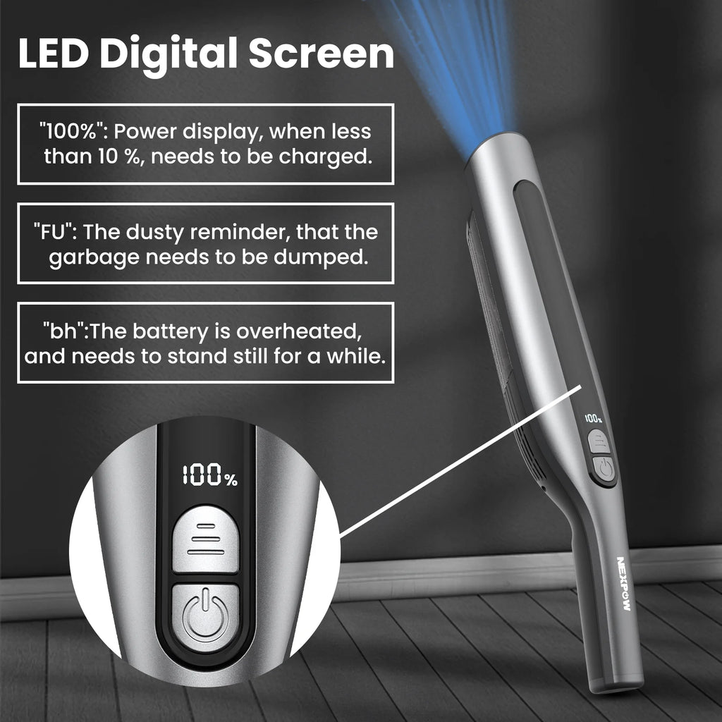 Handheld Vacuum Cleaner Cordless 18000PA 7500mAh Rechargeable Car Vacuum with 2 Suction Modes A534