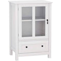 Buffet Storage Cabinet with Glass Panel Doors and Adjustable Shelf S168247