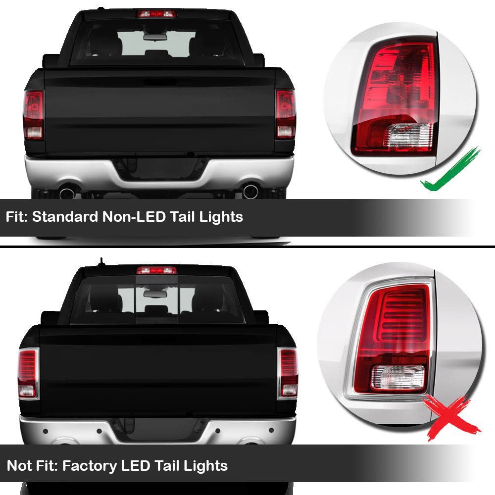 Black C Shape LED Tail Lights D6721
