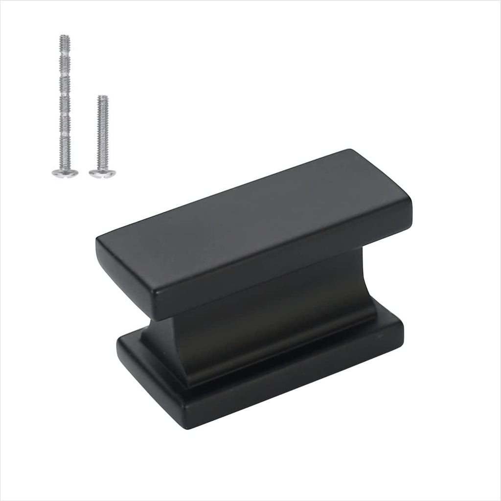 25 Pack Matte Black Zinc Cabinet Knobs G328