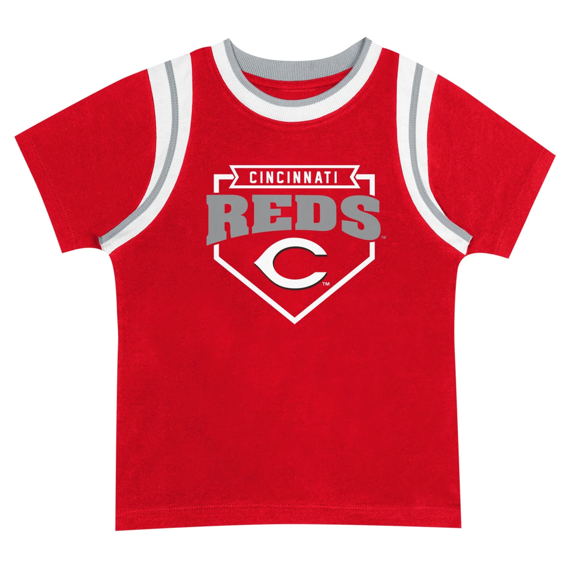 Red/Gray T-Shirt & Shorts Set D619