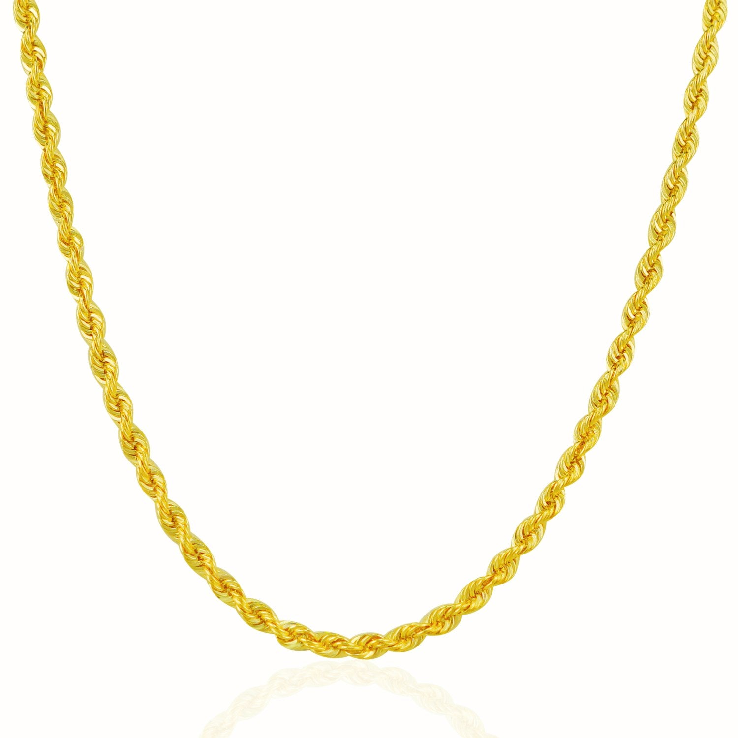 14k Yellow Gold Solid Rope Chain 30 in K4186