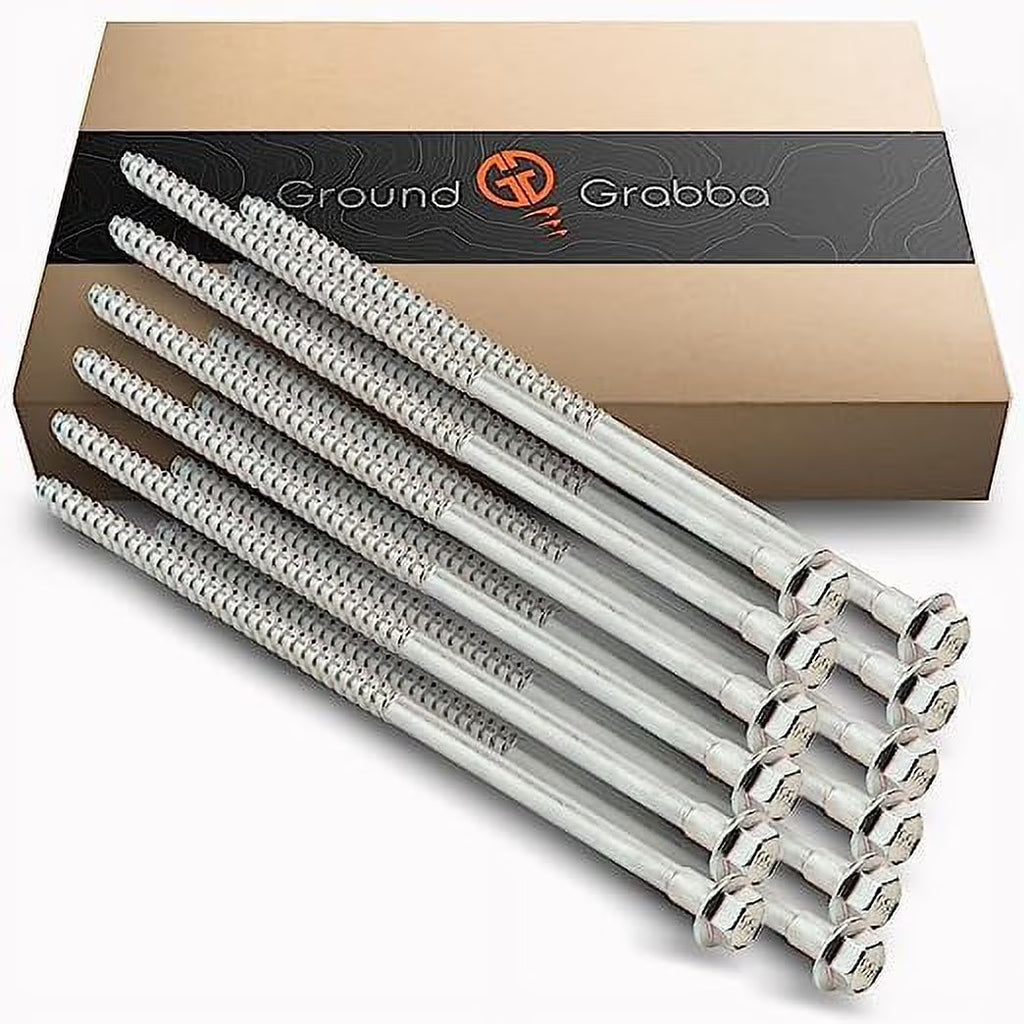 11 Inch 12 Pack Heavy Duty Screw-in Ground Anchors F462105