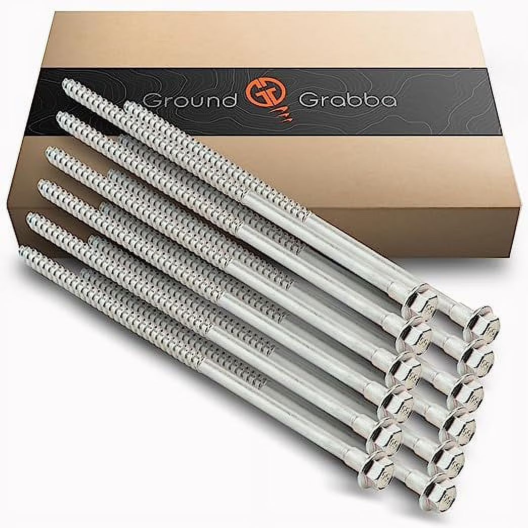 11 Inch 12 Pack Heavy Duty Screw-in Ground Anchors F462105