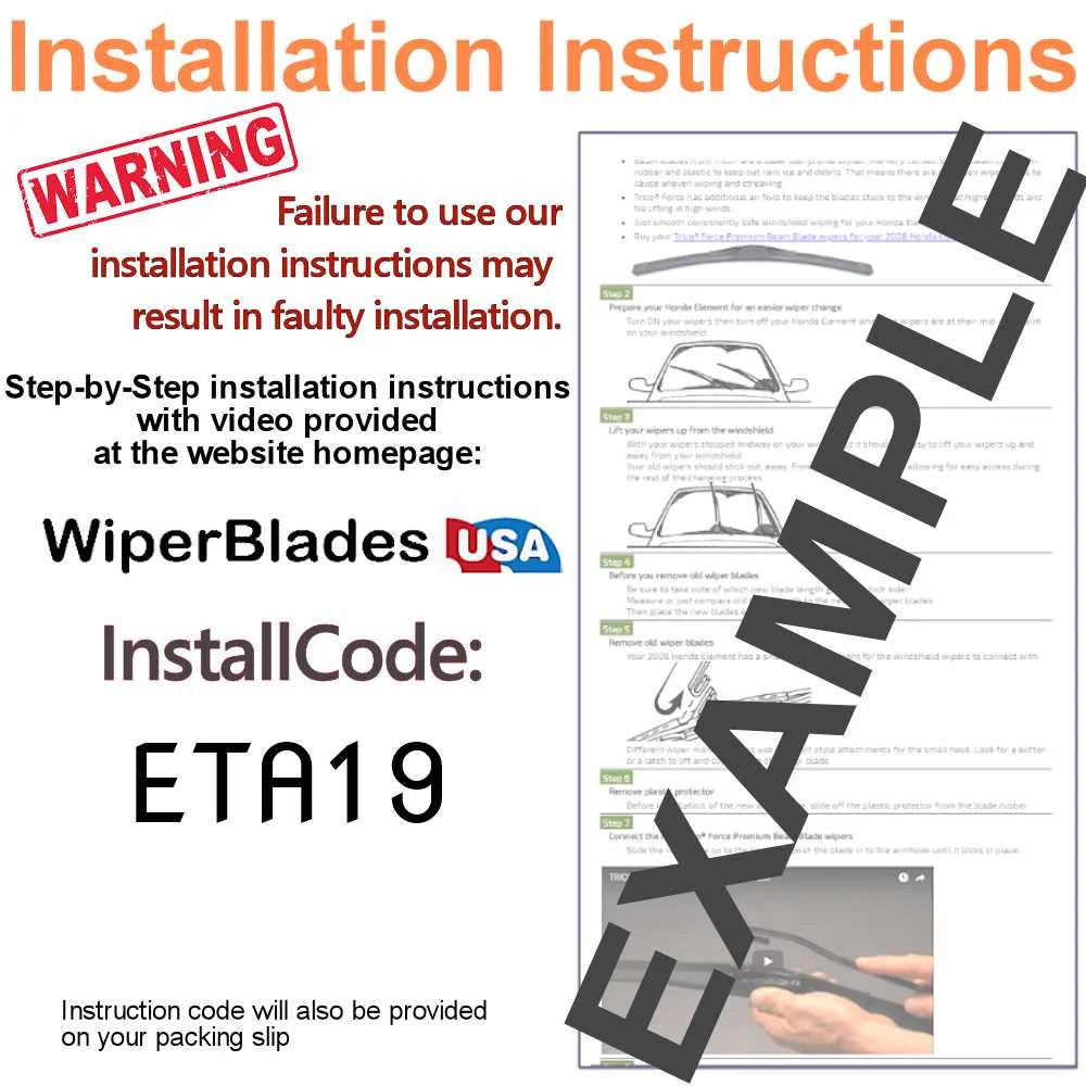 Beam Blade Wipers Set of 3 with Rear Wiper B54641