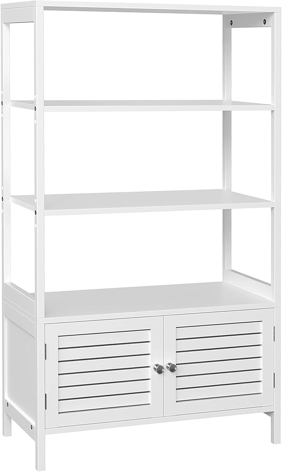 Bamboo Bathroom Cabinet with 3 Shelves and Double Doors Z3167