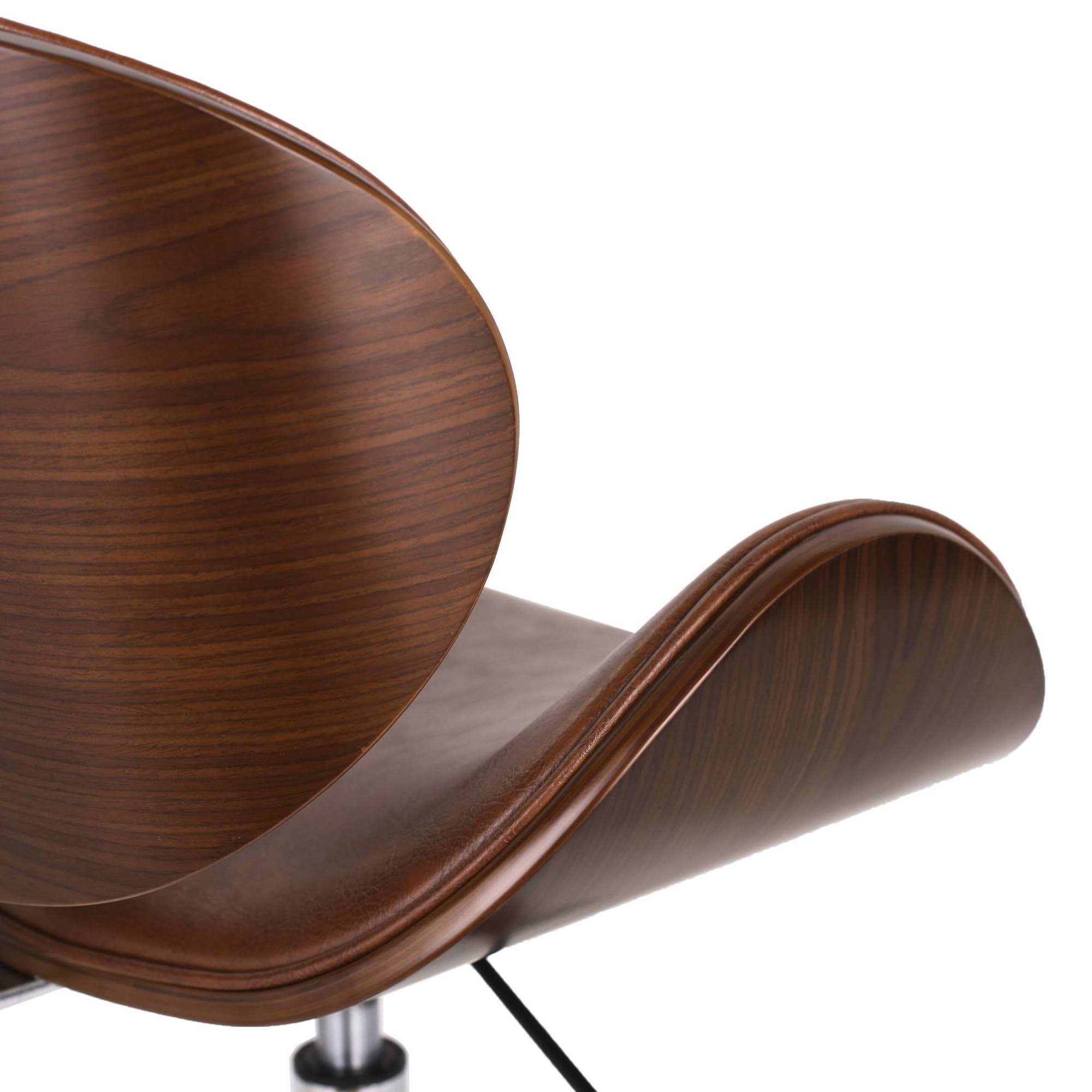 Cognac Brown Armless Office Chair M167