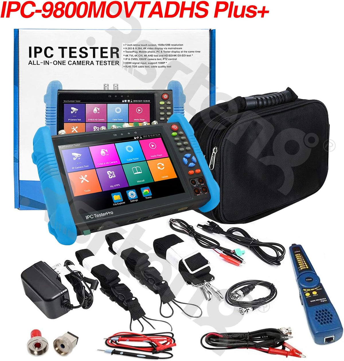 7-inch IPS Touch Screen CCTV Tester with HD-TVI HD-CVI AHD SDI IP Camera Support POE WIFI 4K H.265 HDMI Z50247