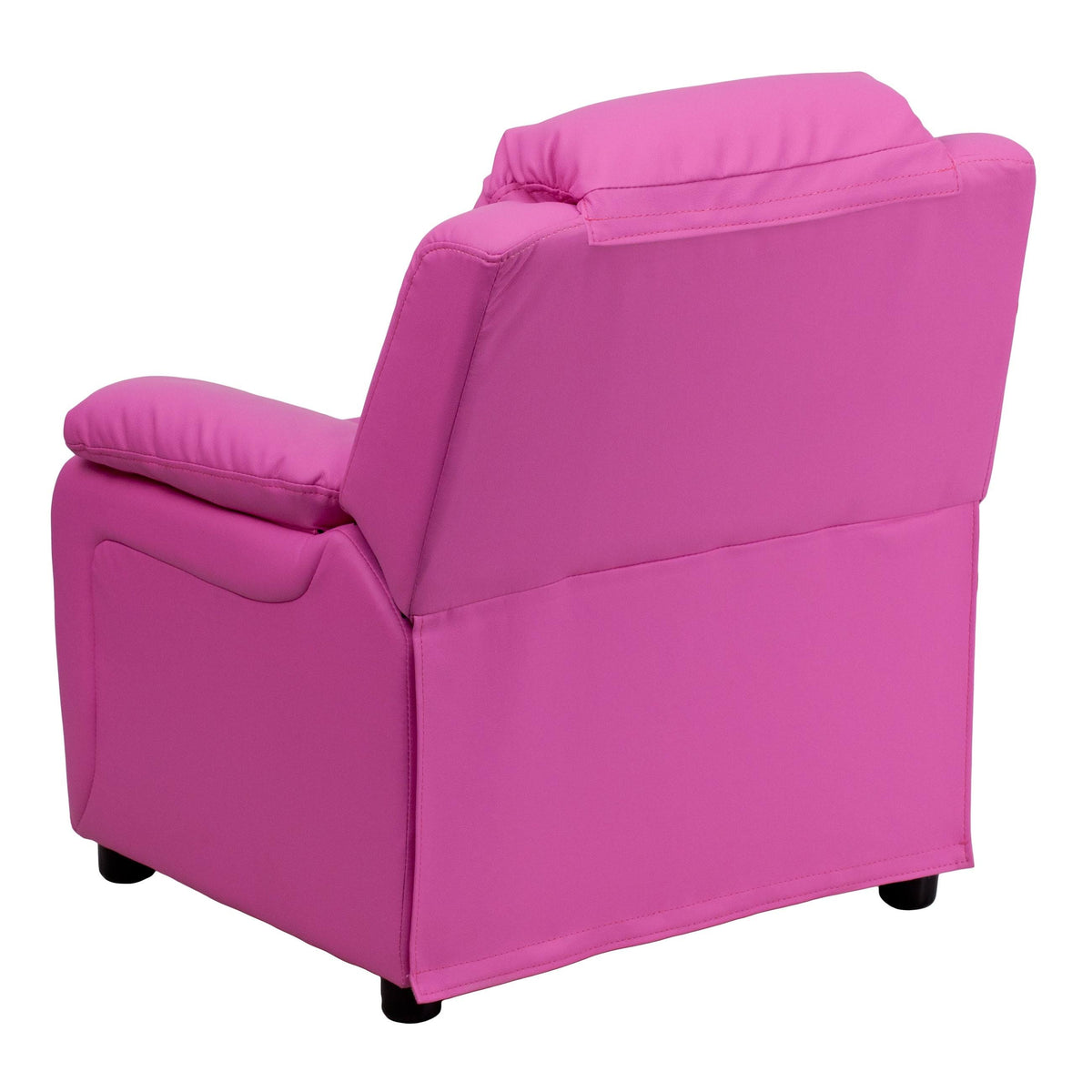 Purple Vinyl Kids Recliner with Storage Arms C1015