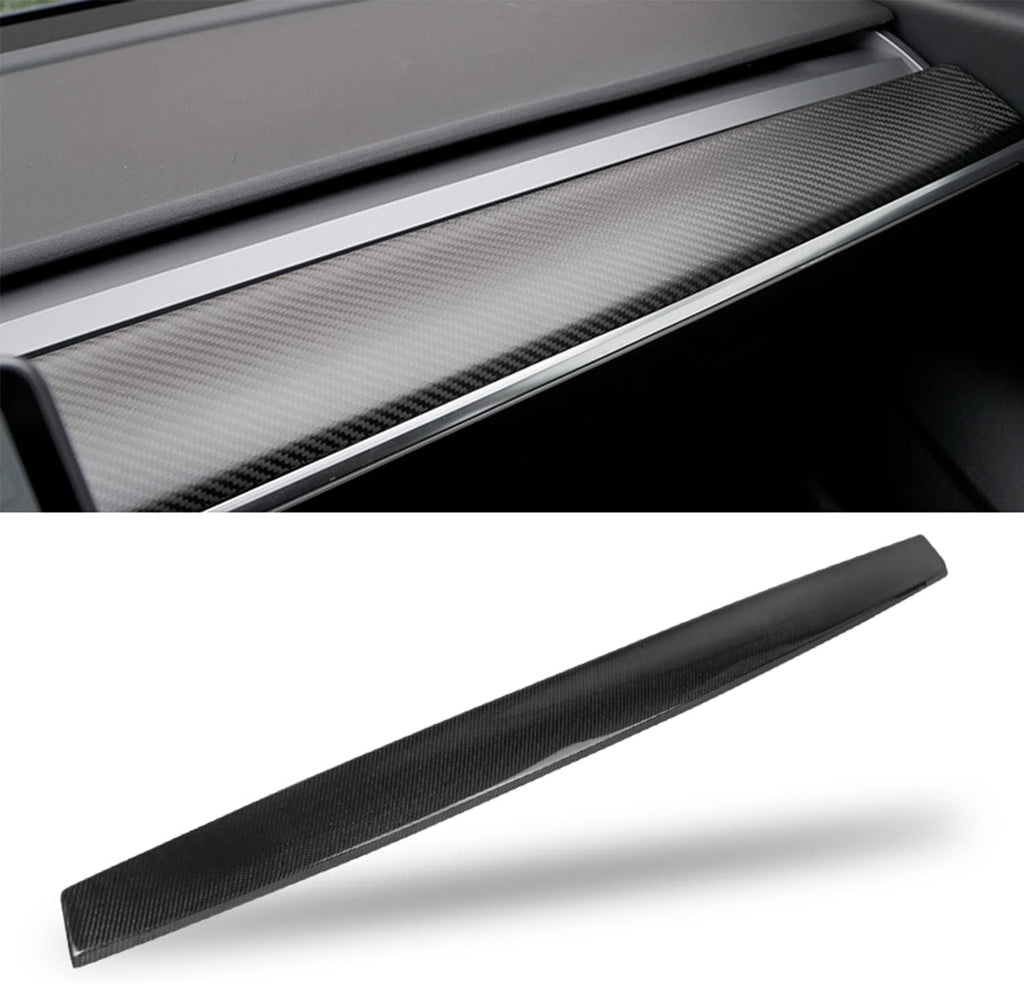 Matte Carbon Fiber Dashboard Cover Wrap for Tesla Model 3 / Y S527