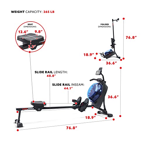 Water Rowing Machine with High Dynamic Resistance Vertical Tank C723