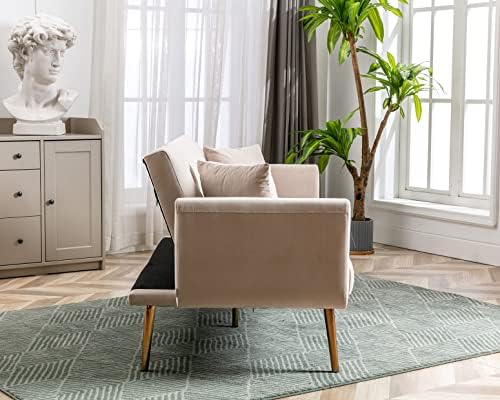 White Teddy Upholstered Futon Sofa Bed with 3 Adjustable Positions R1262