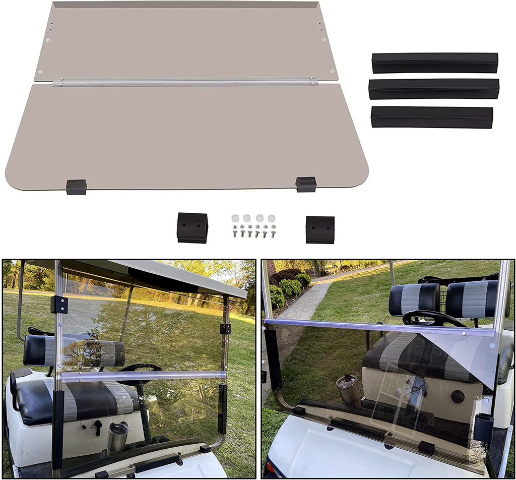 Tinted Folding Windshield for Yamaha Golf Cart U720