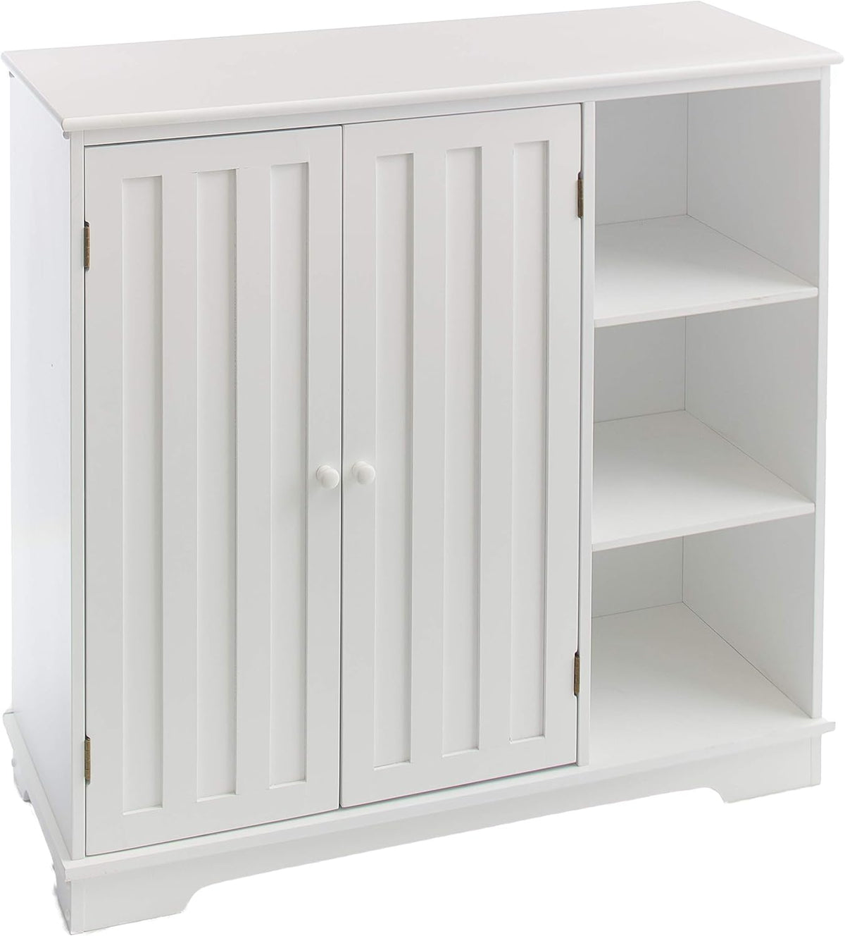 Red Beadboard Buffet Cabinet with Storage V14214