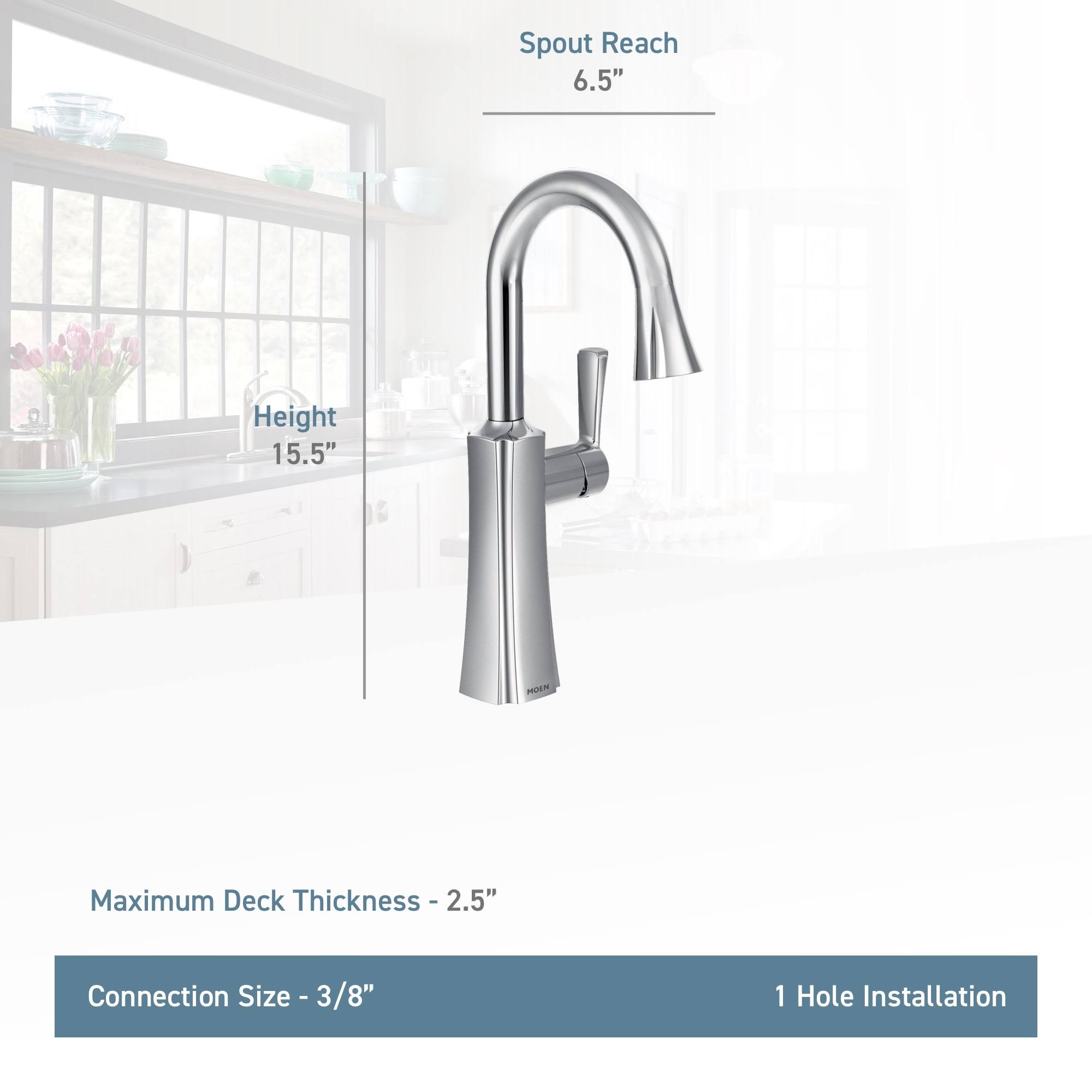 Spot Resist Stainless One-Handle Pulldown Bar Faucet O511726