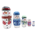 5-layer Snowman Nesting Dolls Matryoshka Wooden Toys U6083