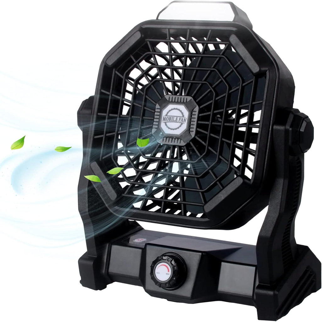 Rechargeable 14inch Camping Fan with LED Lantern Y2576