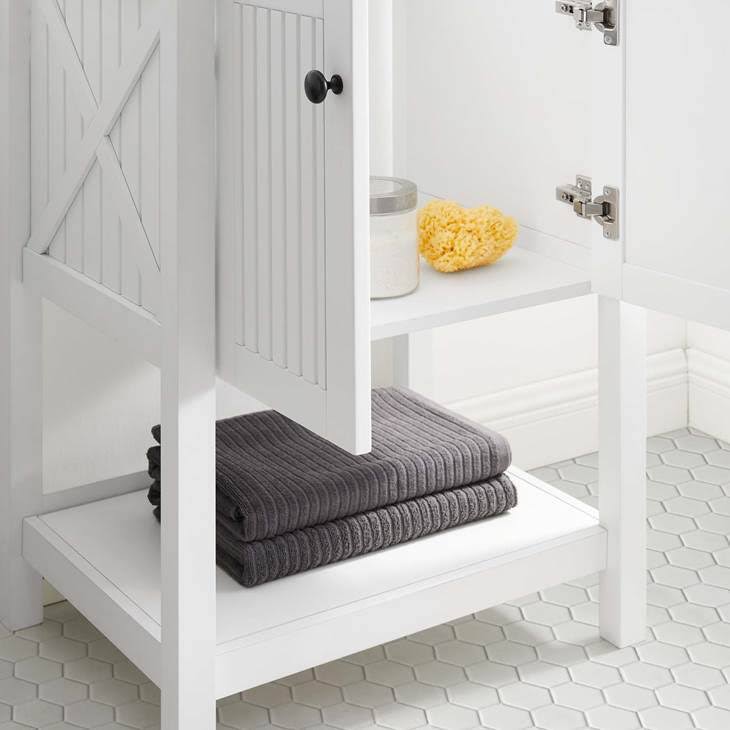 White Bathroom Vanity Cabinet B1464