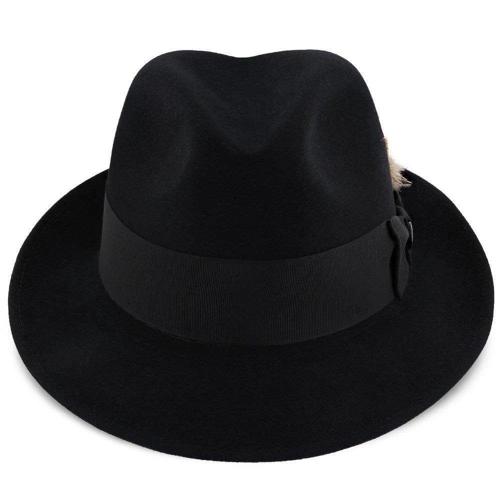 Size 7 Caribou Fur Felt Fedora Hat E7773