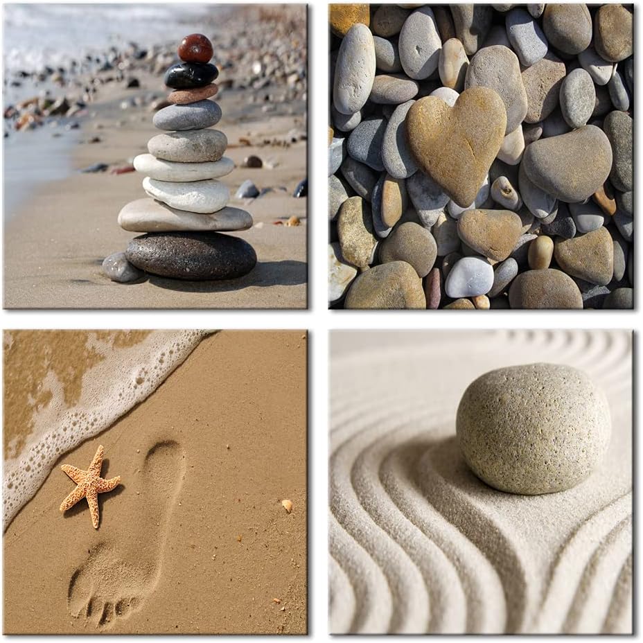 4 Piece Beach Canvas Prints Wall Art Y8248