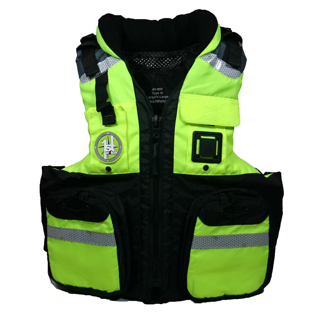 4-Pocket Vest USCG Type III Hi-Vis Yellow Black 2XL/3XL V110307