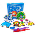 5 Pack Wooden Lacing Cards Montessori Sewing Toys L272